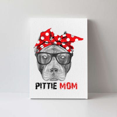 Pittie Mom And Pitbull Dog Lovers Canvas