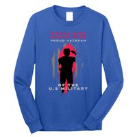 Proud Mom And Wife Gift Veteran Gift Military Support Gift Long Sleeve Shirt