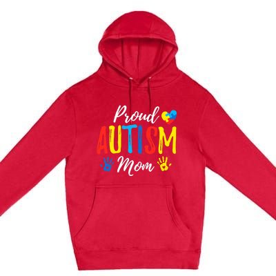 Proud Mom Autism Awareness Family Matching Premium Pullover Hoodie