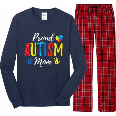 Proud Mom Autism Awareness Family Matching Long Sleeve Pajama Set