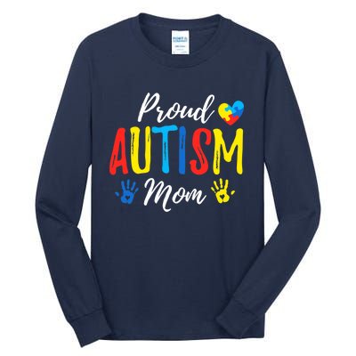 Proud Mom Autism Awareness Family Matching Tall Long Sleeve T-Shirt