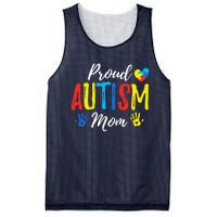 Proud Mom Autism Awareness Family Matching Mesh Reversible Basketball Jersey Tank