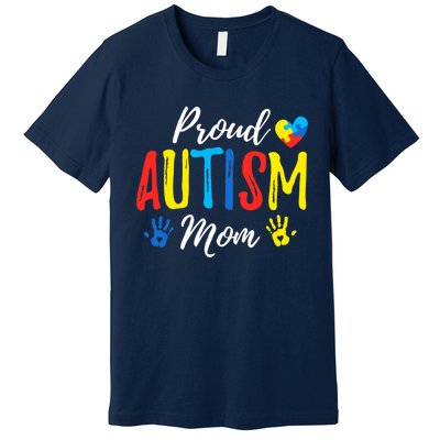 Proud Mom Autism Awareness Family Matching Premium T-Shirt