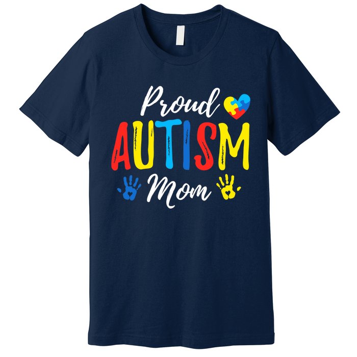 Proud Mom Autism Awareness Family Matching Premium T-Shirt