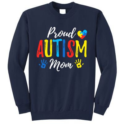 Proud Mom Autism Awareness Family Matching Tall Sweatshirt