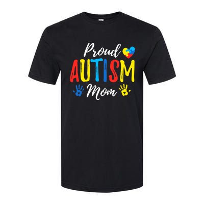 Proud Mom Autism Awareness Family Matching Softstyle CVC T-Shirt