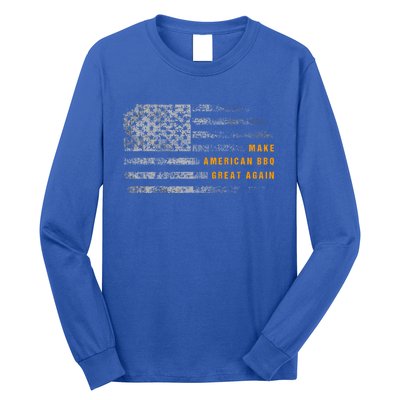 Pitmaster Make American Bbq Great Again With American Flag Cute Gift Long Sleeve Shirt