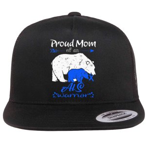 Proud Mom, ALS Warrior Flat Bill Trucker Hat