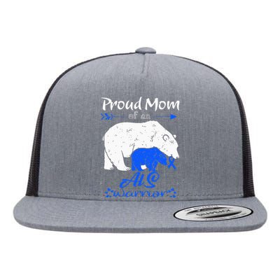 Proud Mom, ALS Warrior Flat Bill Trucker Hat