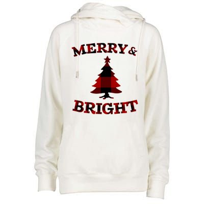 Plaid Merry And Bright Matching Family Christmas PjS Womens Funnel Neck Pullover Hood