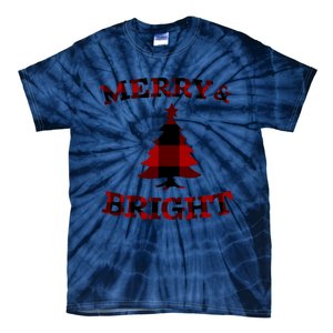 Plaid Merry And Bright Matching Family Christmas PjS Tie-Dye T-Shirt