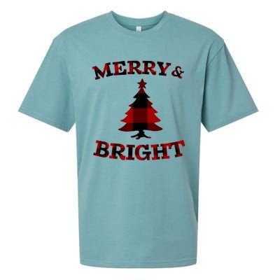 Plaid Merry And Bright Matching Family Christmas PjS Sueded Cloud Jersey T-Shirt