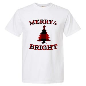 Plaid Merry And Bright Matching Family Christmas PjS Garment-Dyed Heavyweight T-Shirt