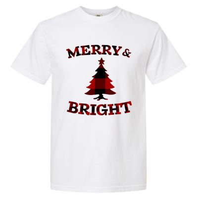 Plaid Merry And Bright Matching Family Christmas PjS Garment-Dyed Heavyweight T-Shirt