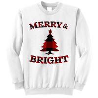 Plaid Merry And Bright Matching Family Christmas PjS Sweatshirt