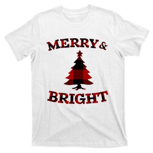 Plaid Merry And Bright Matching Family Christmas PjS T-Shirt