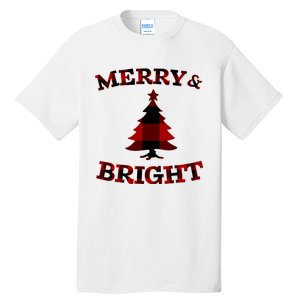 Plaid Merry And Bright Matching Family Christmas PjS Tall T-Shirt