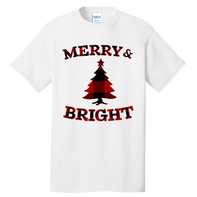 Plaid Merry And Bright Matching Family Christmas PjS Tall T-Shirt