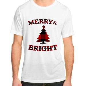 Plaid Merry And Bright Matching Family Christmas PjS Adult ChromaSoft Performance T-Shirt