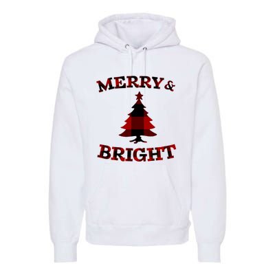 Plaid Merry And Bright Matching Family Christmas PjS Premium Hoodie