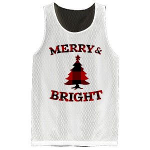 Plaid Merry And Bright Matching Family Christmas PjS Mesh Reversible Basketball Jersey Tank