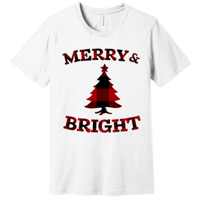 Plaid Merry And Bright Matching Family Christmas PjS Premium T-Shirt