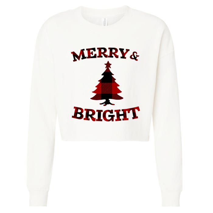 Plaid Merry And Bright Matching Family Christmas PjS Cropped Pullover Crew