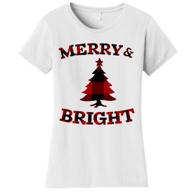 Plaid Merry And Bright Matching Family Christmas PjS Women's T-Shirt