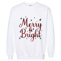 Plaid Merry And Bright Buffalo Matching Family Christmas Pjs Long Sleeve Garment-Dyed Sweatshirt