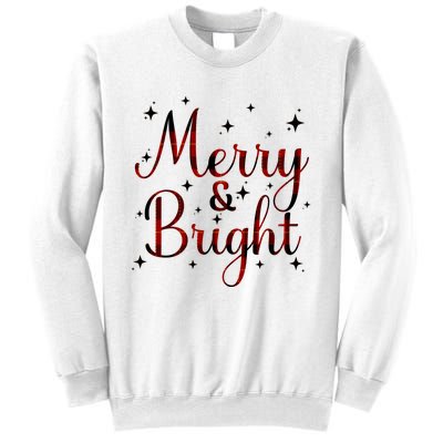 Plaid Merry And Bright Buffalo Matching Family Christmas Pjs Long Sleeve Sweatshirt