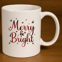 Plaid Merry And Bright Buffalo Matching Family Christmas Pjs Long Sleeve 11oz C Handle Ceramic Mug