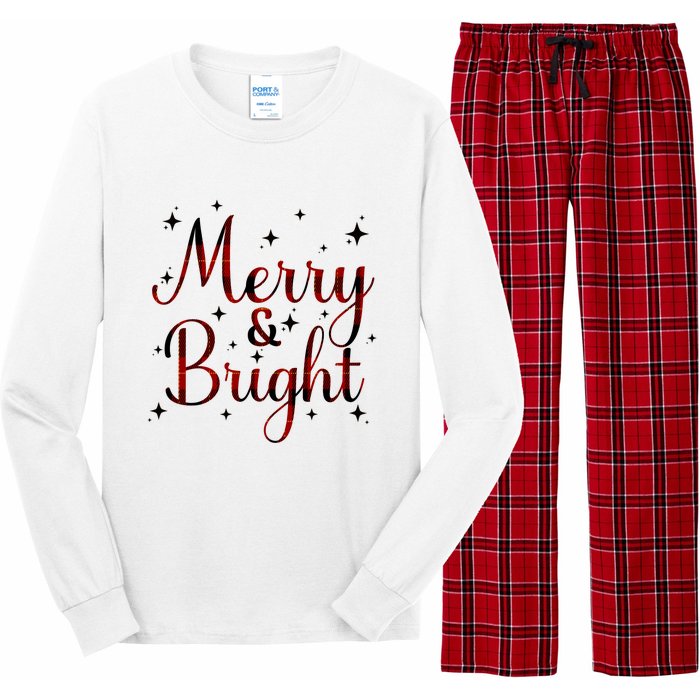 Plaid Merry And Bright Buffalo Matching Family Christmas Pjs Long Sleeve Long Sleeve Pajama Set