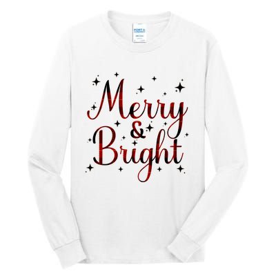 Plaid Merry And Bright Buffalo Matching Family Christmas Pjs Long Sleeve Tall Long Sleeve T-Shirt