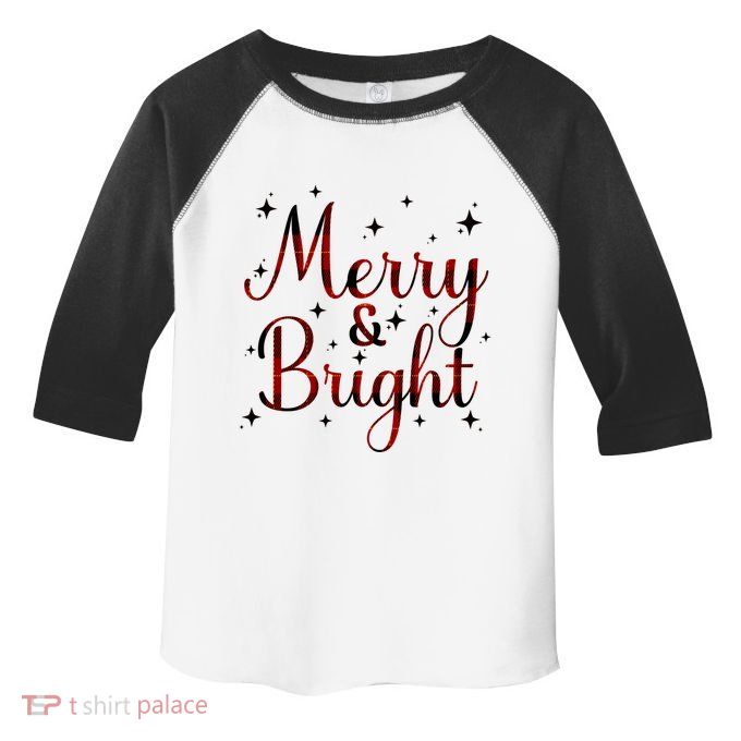 Plaid Merry And Bright Buffalo Matching Family Christmas Pjs Long Sleeve Toddler Fine Jersey T-Shirt