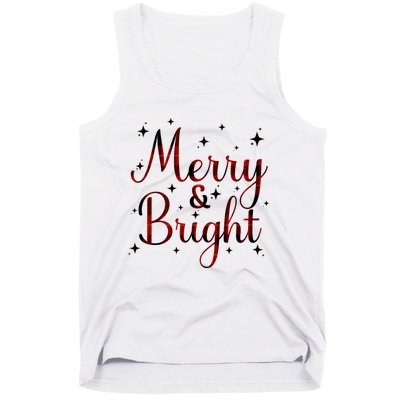 Plaid Merry And Bright Buffalo Matching Family Christmas Pjs Long Sleeve Tank Top