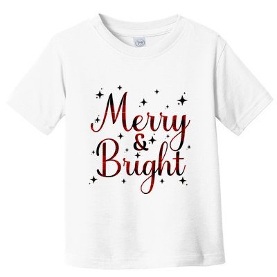Plaid Merry And Bright Buffalo Matching Family Christmas Pjs Long Sleeve Toddler T-Shirt