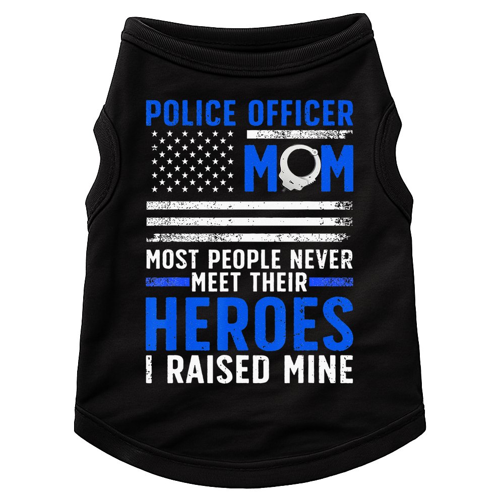 Police Mom Art For Cop Mother Women Police Officer Lovers Doggie Tank