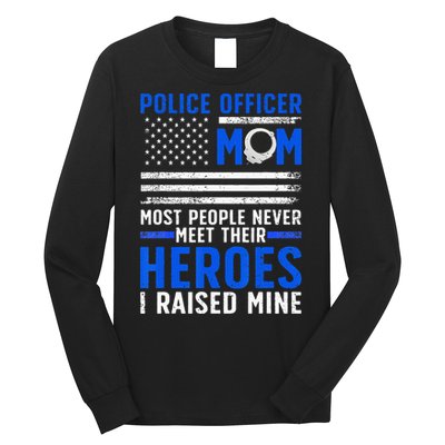 Police Mom Art For Cop Mother Women Police Officer Lovers Long Sleeve Shirt