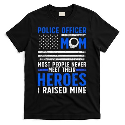 Police Mom Art For Cop Mother Women Police Officer Lovers T-Shirt