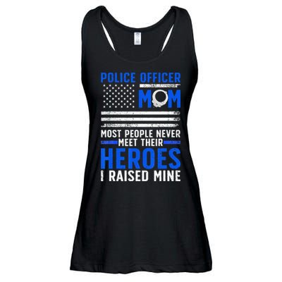Police Mom Art For Cop Mother Women Police Officer Lovers Ladies Essential Flowy Tank