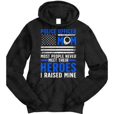 Police Mom Art For Cop Mother Women Police Officer Lovers Tie Dye Hoodie