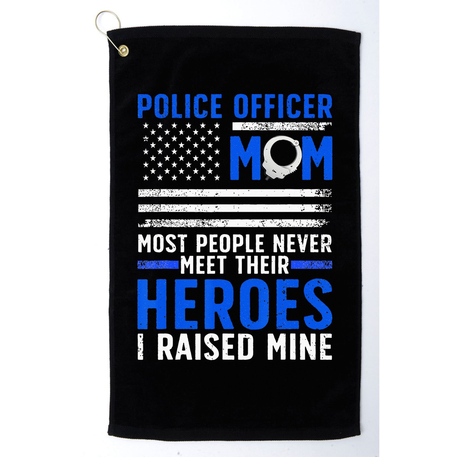 Police Mom Art For Cop Mother Women Police Officer Lovers Golf Towel