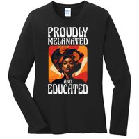 Proudly Melanated And Educated African American Ladies Long Sleeve Shirt