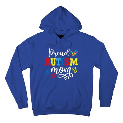 Proud Mom Autism Awareness Family Matchinggreat Giftmom Autistic Son Gift Hoodie