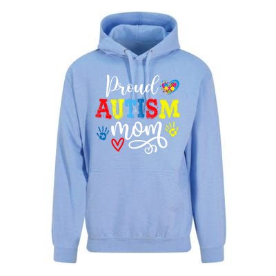 Proud Mom Autism Awareness Family Matchinggreat Giftmom Autistic Son Gift Unisex Surf Hoodie