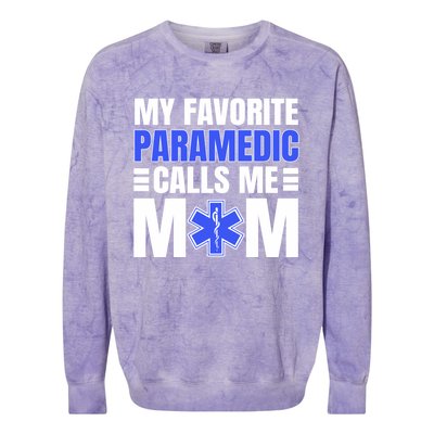 Paramedic Mom Ambulance Attendant Emt Mother's Day Gift Colorblast Crewneck Sweatshirt