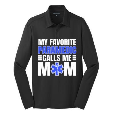 Paramedic Mom Ambulance Attendant Emt Mother's Day Gift Silk Touch Performance Long Sleeve Polo