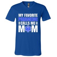 Paramedic Mom Ambulance Attendant Emt Mother's Day Gift V-Neck T-Shirt