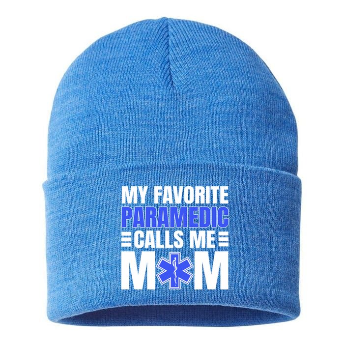 Paramedic Mom Ambulance Attendant Emt Mother's Day Gift Sustainable Knit Beanie