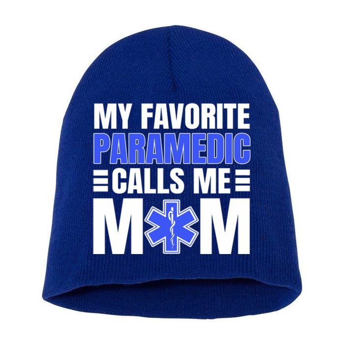 Paramedic Mom Ambulance Attendant Emt Mother's Day Gift Short Acrylic Beanie